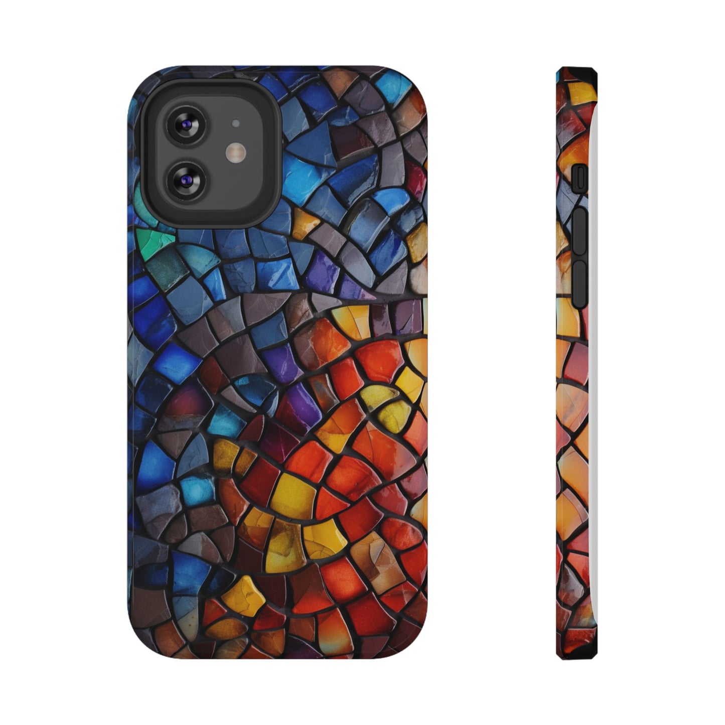 Stained Glass Impact-Resistant Phone Case, Colorful Phone Cover