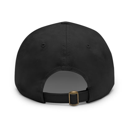 Adventure Camper Dad Hat - Leather Patch Cap for Outdoor Lovers