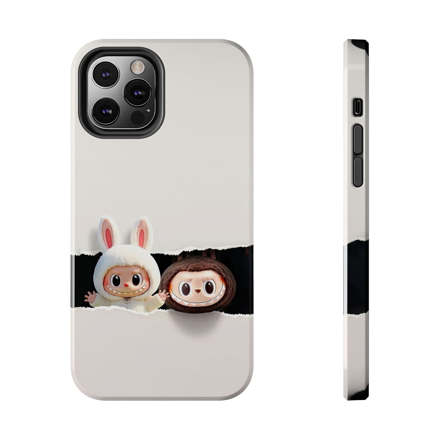 The Monsters Tough Case for iPhone Models and Variations – Dual Layer Protective Cover, Playful Design, Cute Mobile Accessory