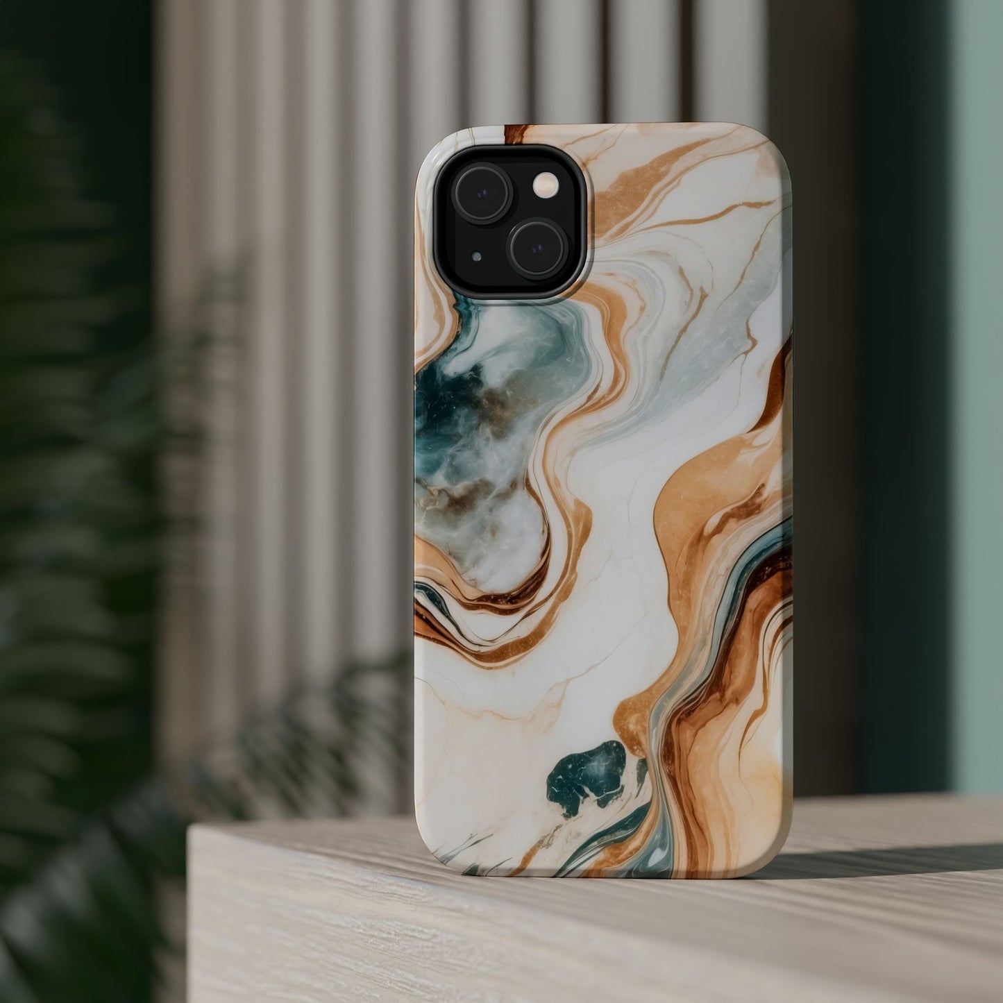 Stylish Magnetic Phone Cases, Abstract Marble Design for Everyday Use