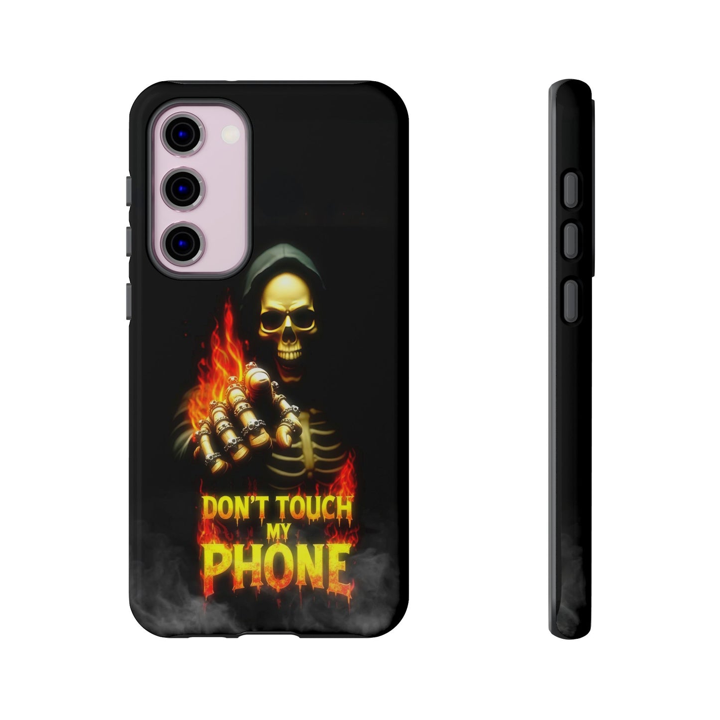Skull Design Samsung Phone Case, Don't Touch My Phone Mobile Cover