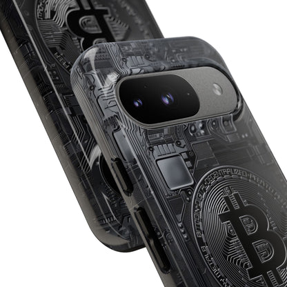 Bitcoin Google Pixel Tough Phone Case, Cryptocurrency Protection Cover
