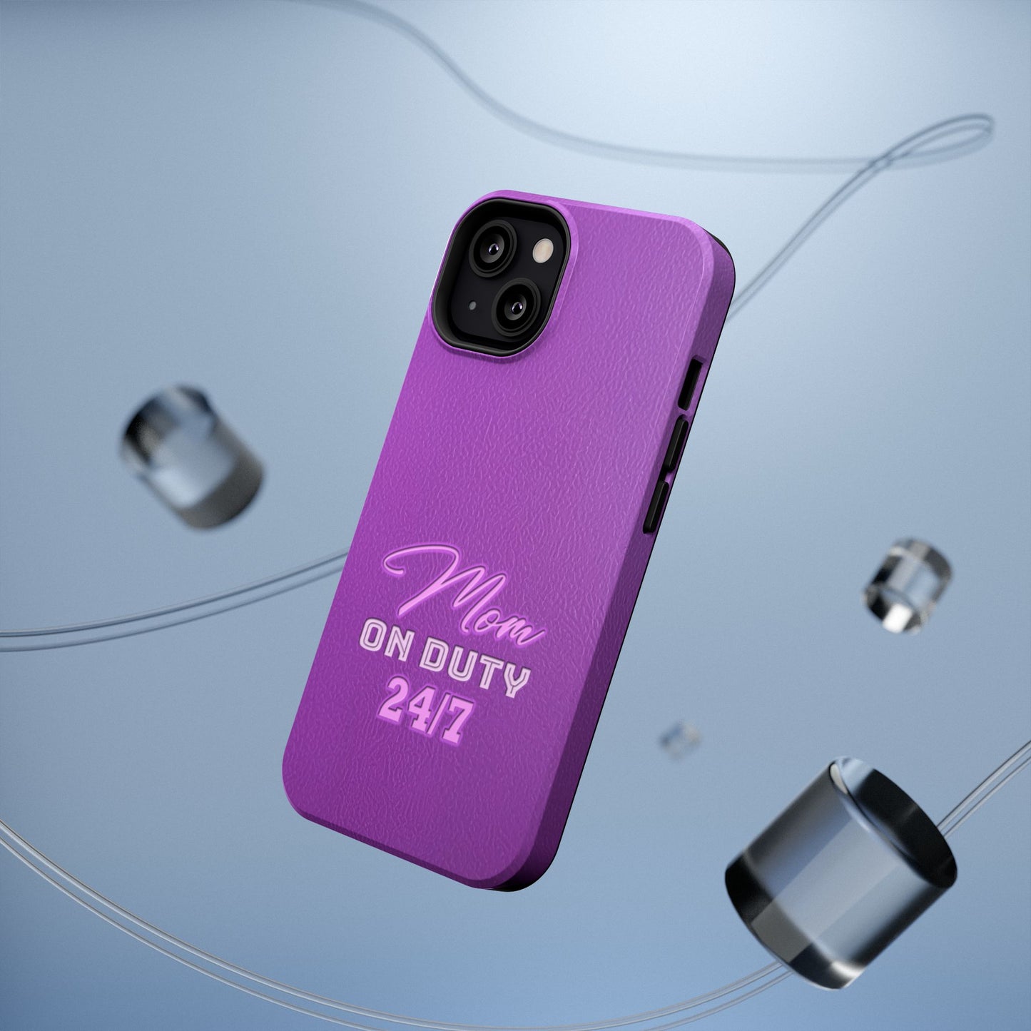 Mom On Duty Impact-Resistant Case, Purple Case for Mothers