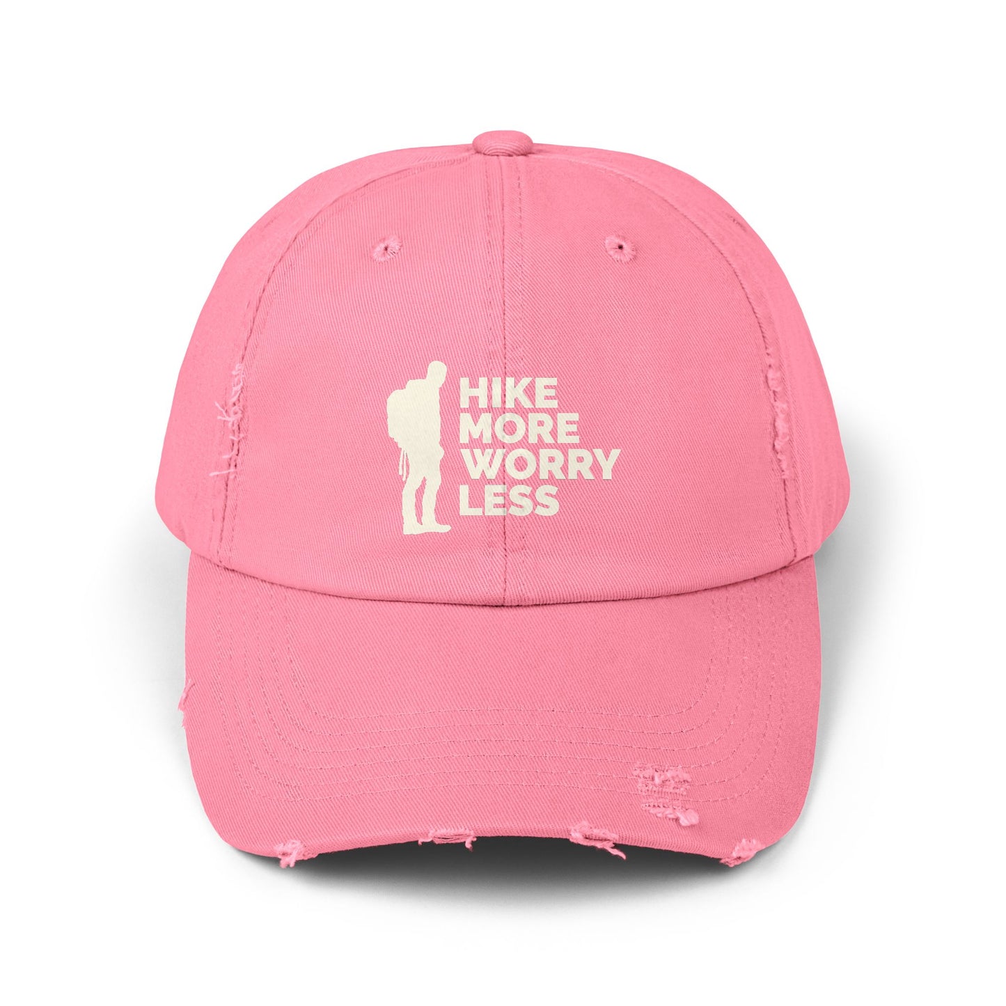 Hike More Worry Less Original Unisex Distressed Cap