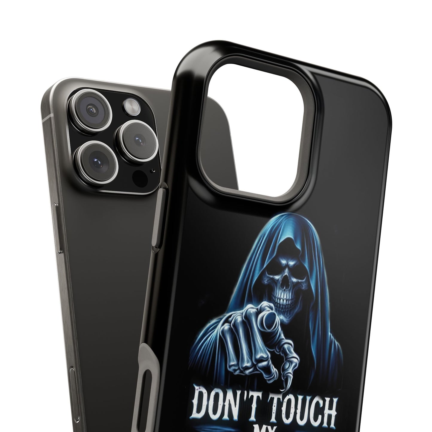Gothic Magnetic iPhone Case: Don't Touch My Phone