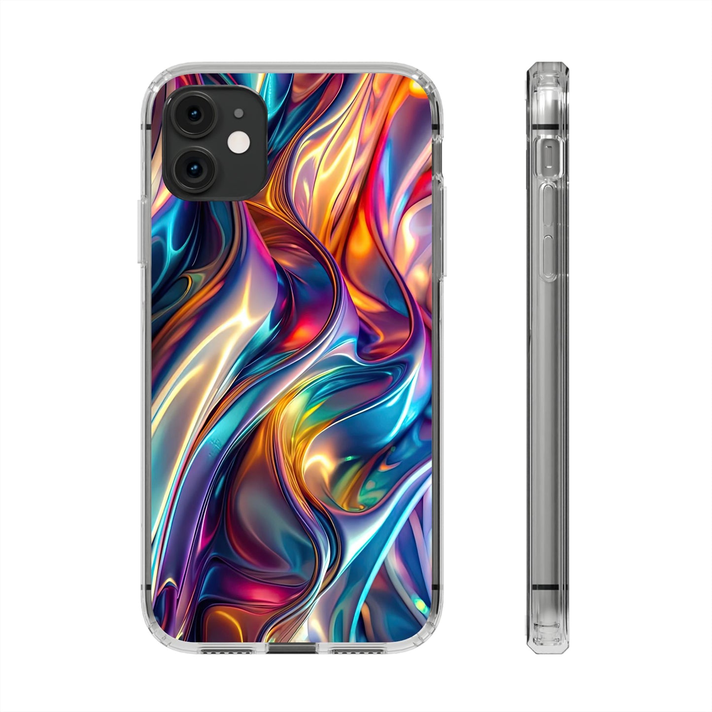 Colorful Clear Case for iPhone – Abstract Art Design