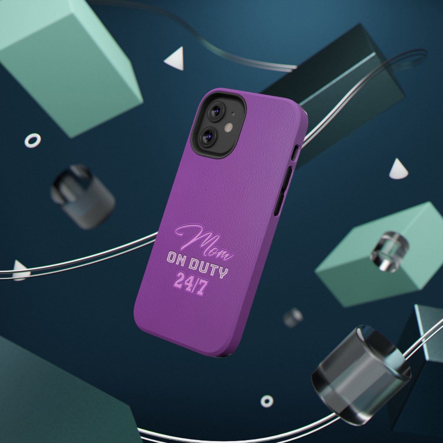 Mom On Duty Impact-Resistant Case, Purple Case for Mothers