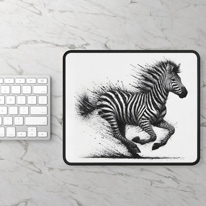 Black and White Mouse Pad - Abstract Zebra