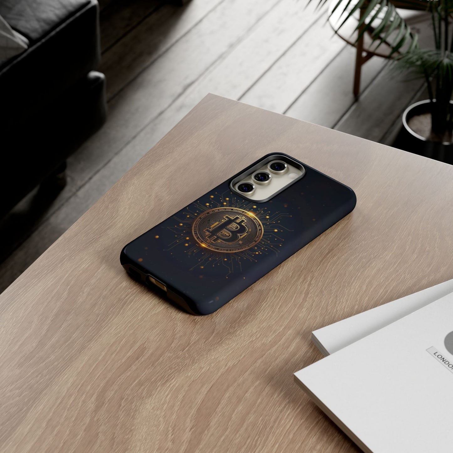 Bitcoin Samsung Tough Case for Smartphones, Crypto Lover Phone Accessory