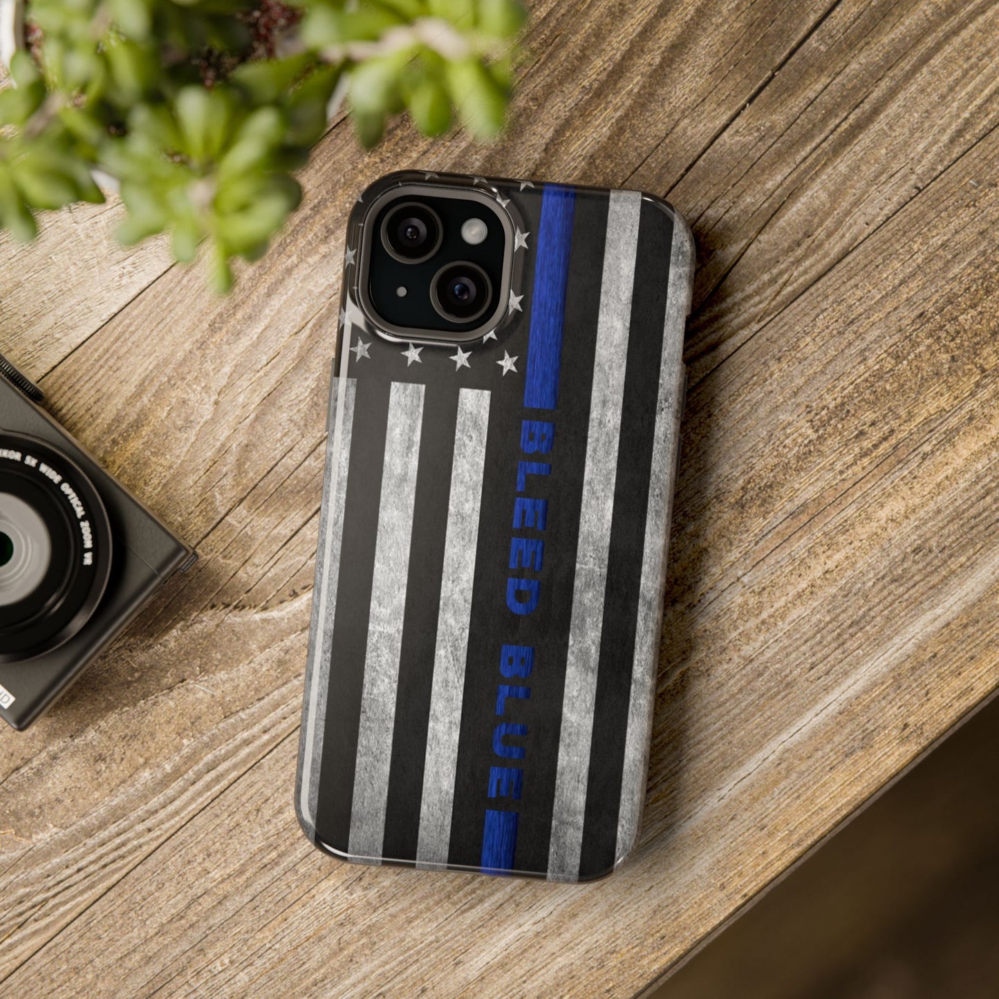 Police Magnetic Phone Cases, Bleed Blue