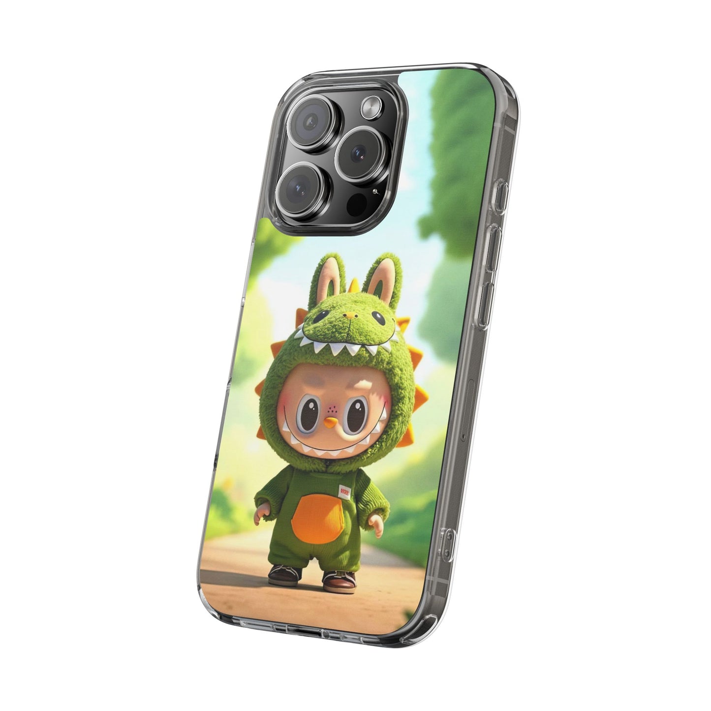 Copy of The Monsters Clear Case for iPhone Models – Playful Dinosaur Design