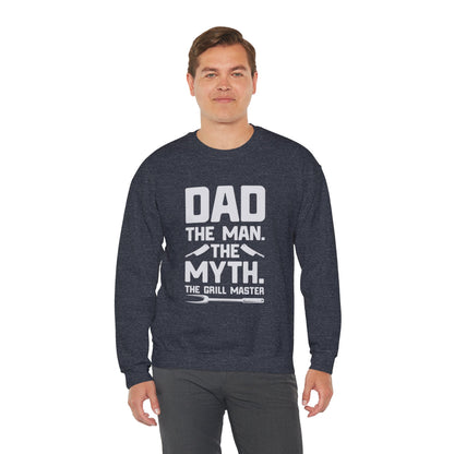 Dad The Man Myth Grill Master Crewneck Sweatshirt