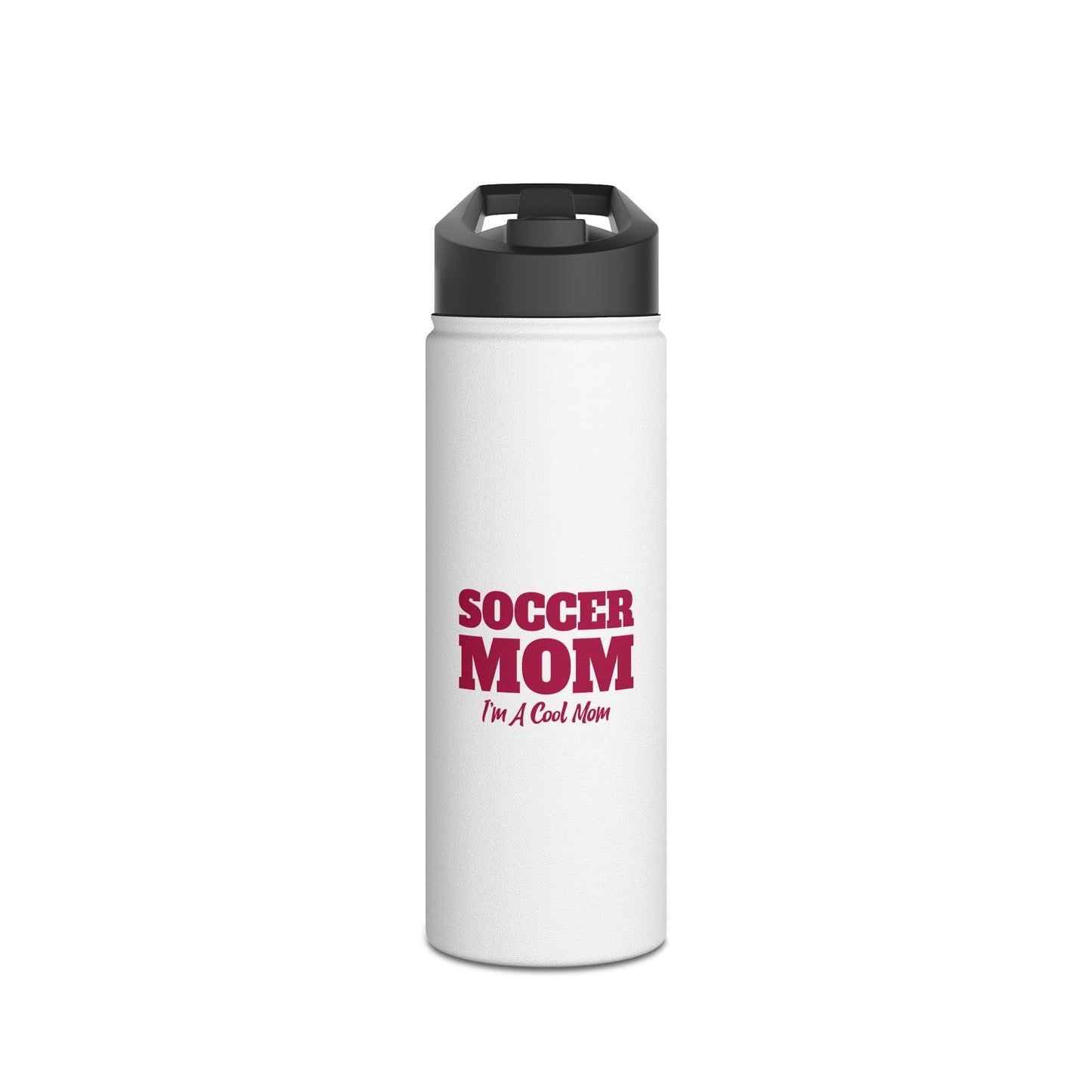 Soccer Mom Stainless Steel Water Bottle, Standard Lid