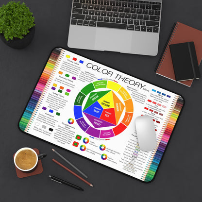 Educational Artist Desk Mat, Color Theory