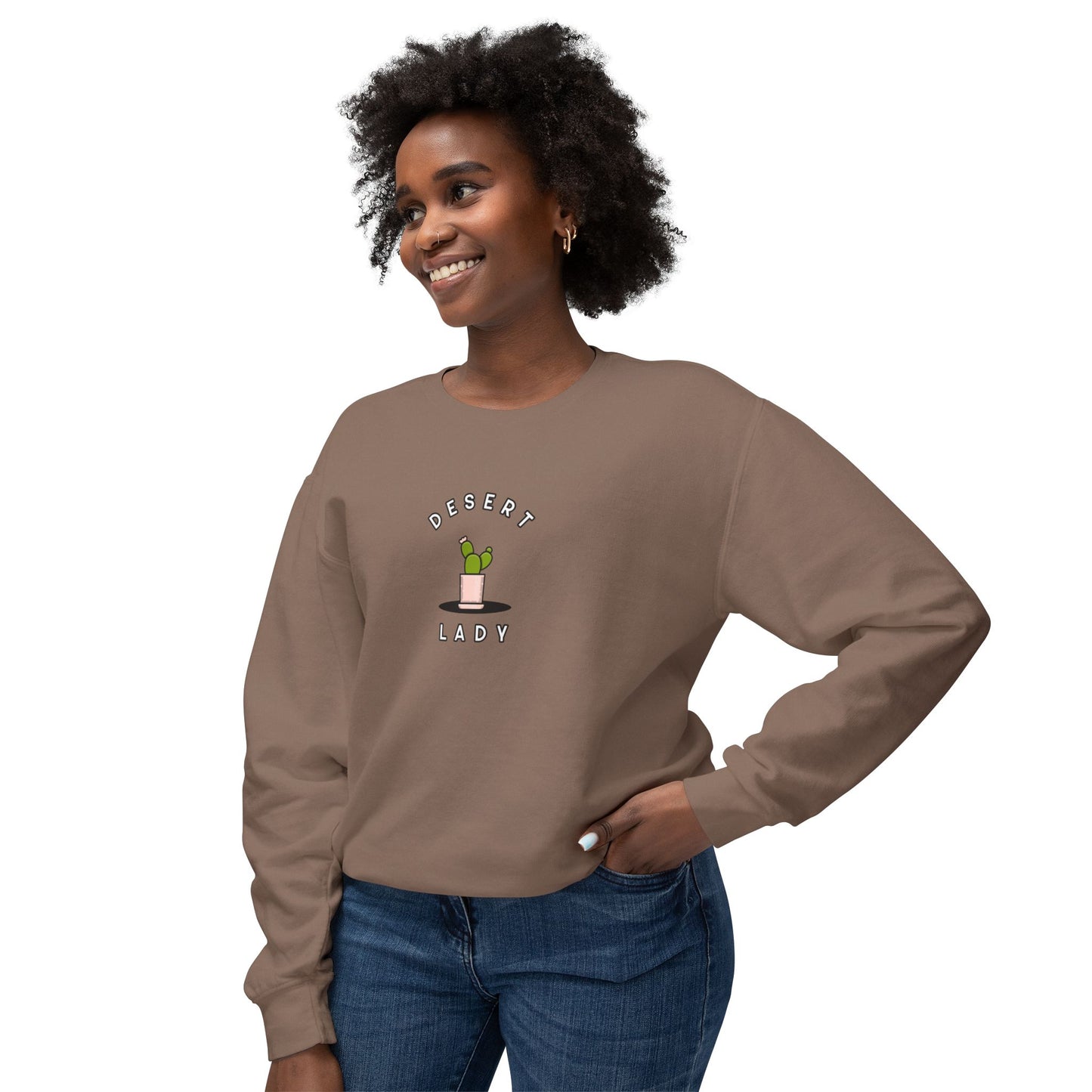 Desert Lady Unisex Lightweight Crewneck Sweatshirt