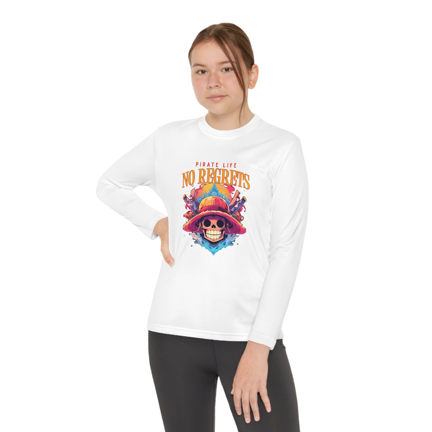 Pirate Life No Regrets Youth Long Sleeve Competitor Tee