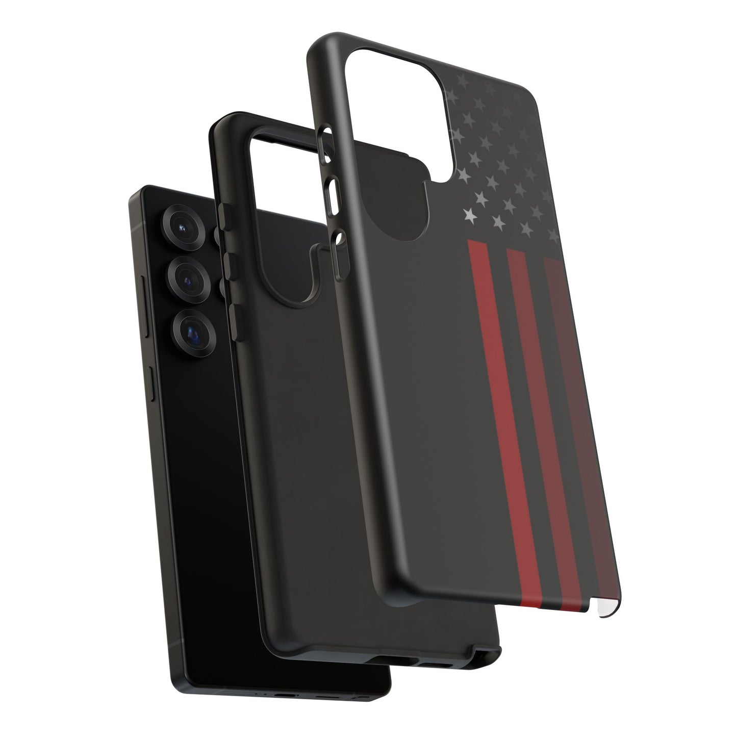 Patriotic Samsung Tough Cases, Red Line American Flag Phone Cover