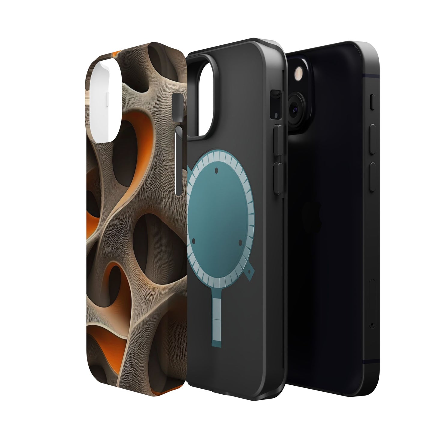 Stylish Magnetic Phone Cases, Abstract Geometric Design