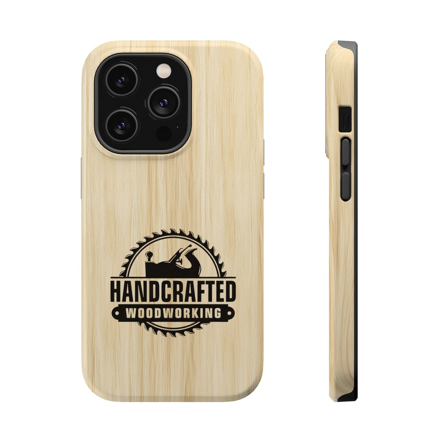 Handcrafted Woodworking Logo Magnetic Phone Cases