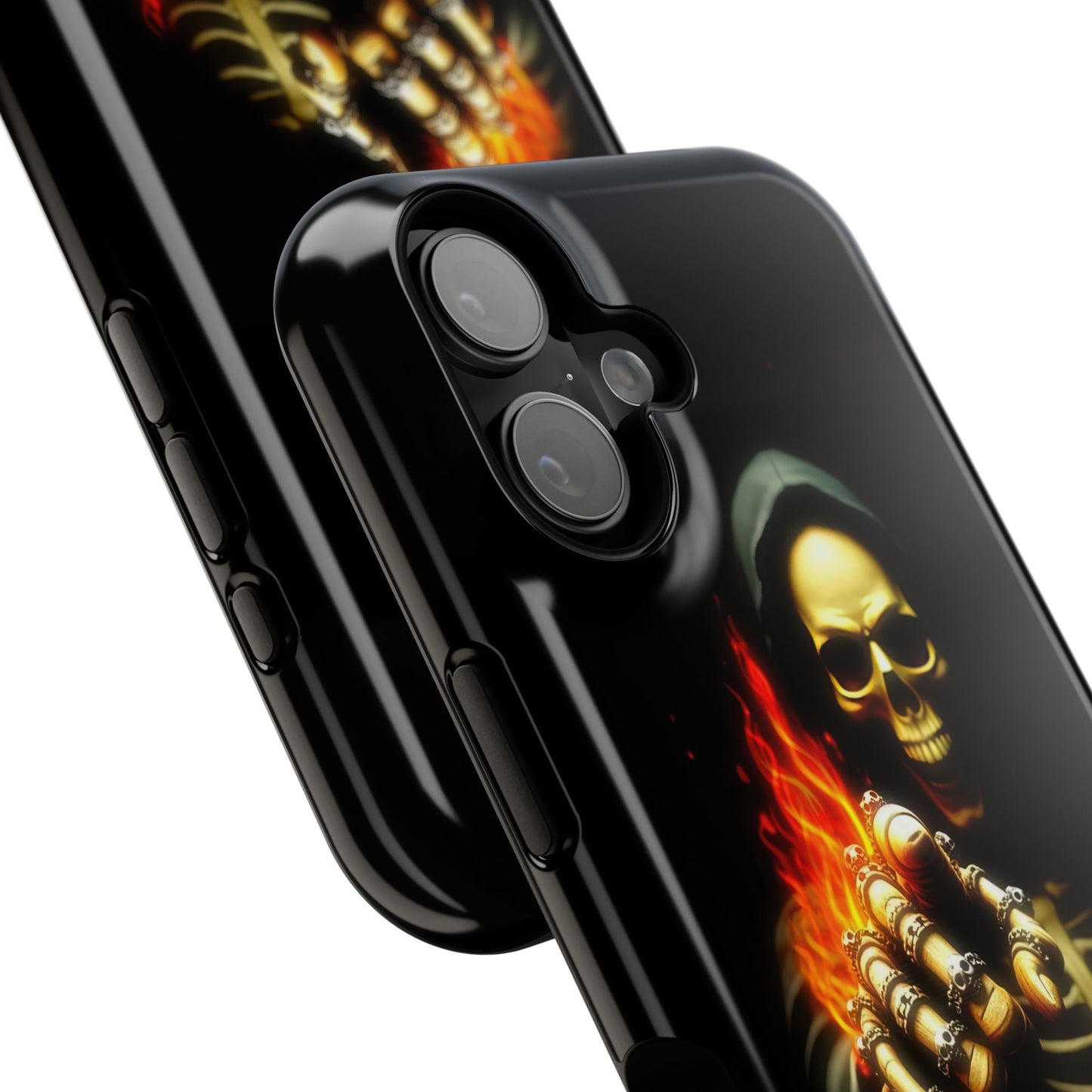 Skull Design Impact-Resistant iPhone Case, Don't Touch My Phone