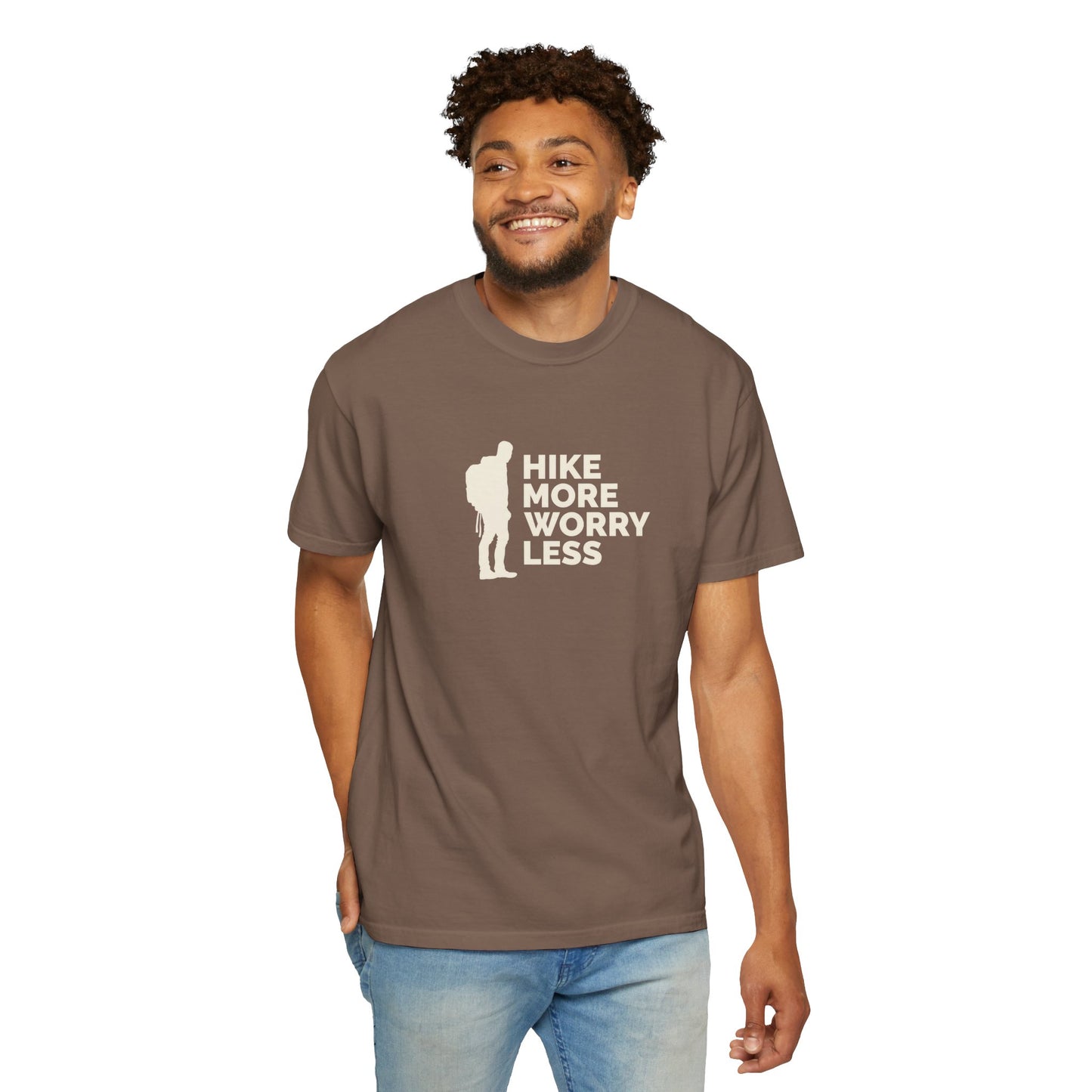 Hike More Worry Less Unisex Garment-Dyed T-shirt