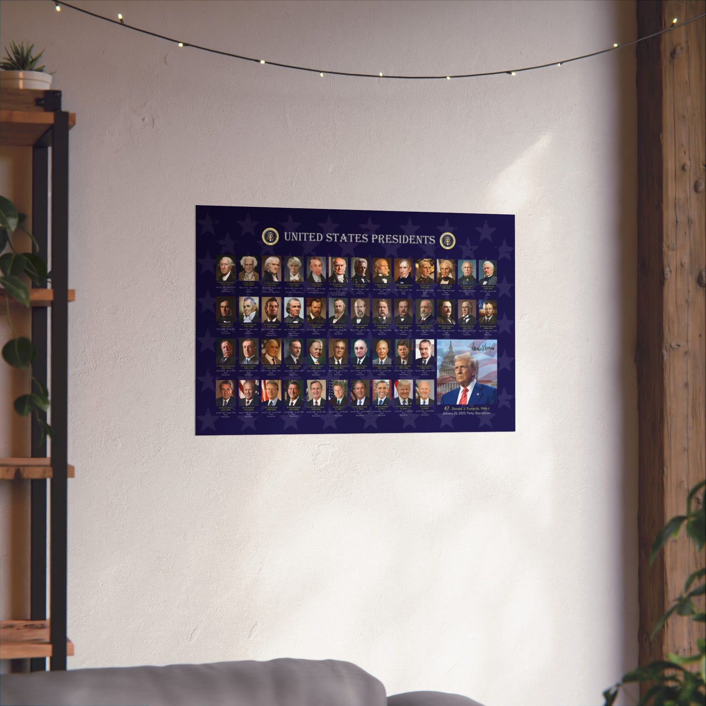 United States Presidents Historical Poster