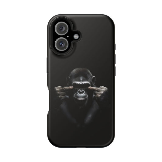 Edgy Gorilla Magnetic iPhone Case, Unique Cell Phone Cover