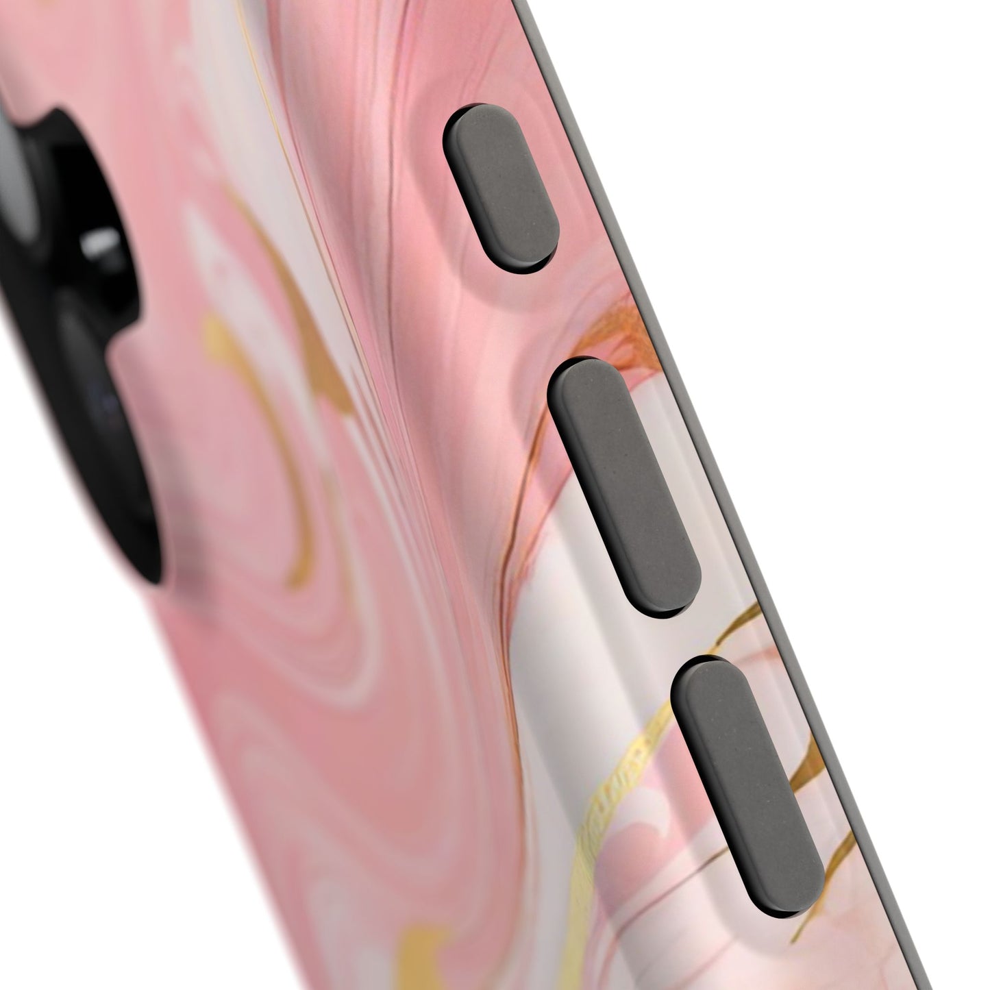 Stylish Magnetic Phone Case, Pink Marble Protective Cover