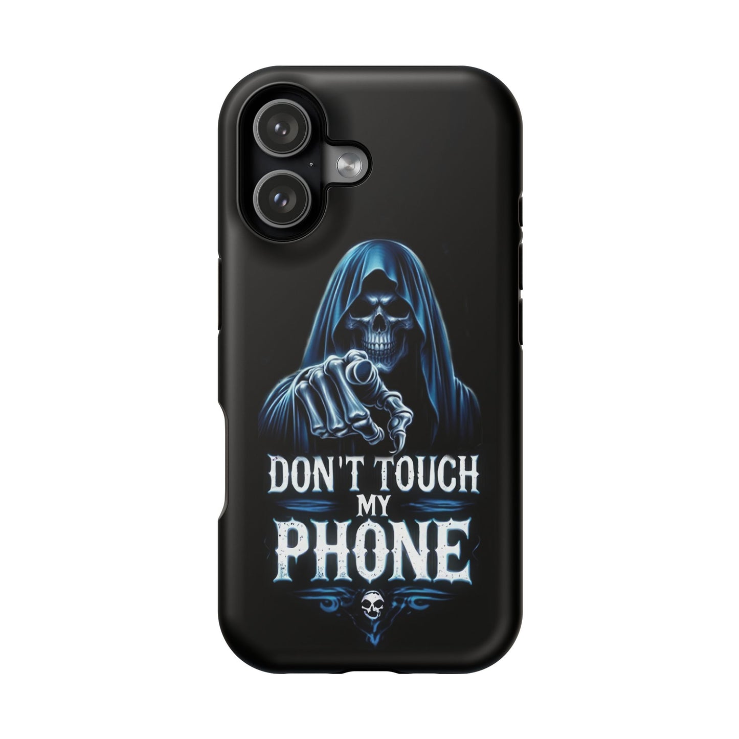 Gothic Magnetic iPhone Case: Don't Touch My Phone