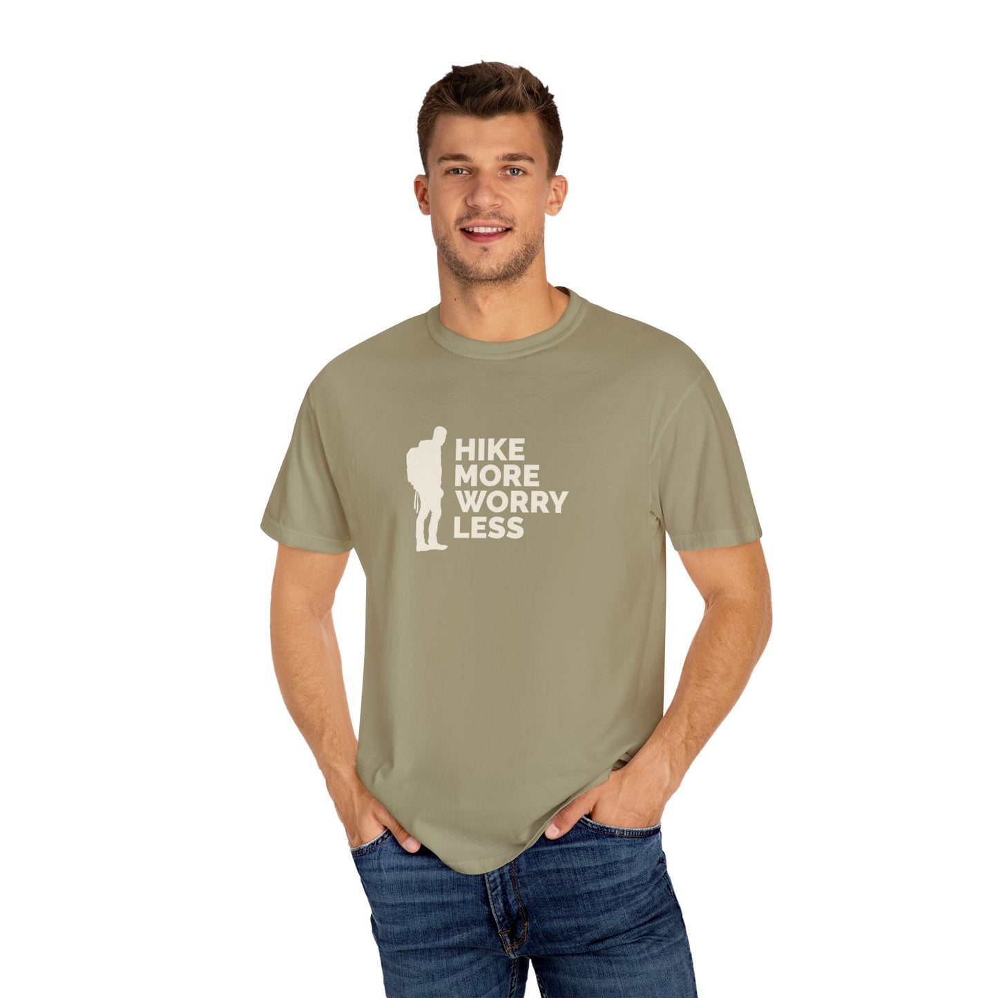 Hike More Worry Less Unisex Garment-Dyed T-shirt