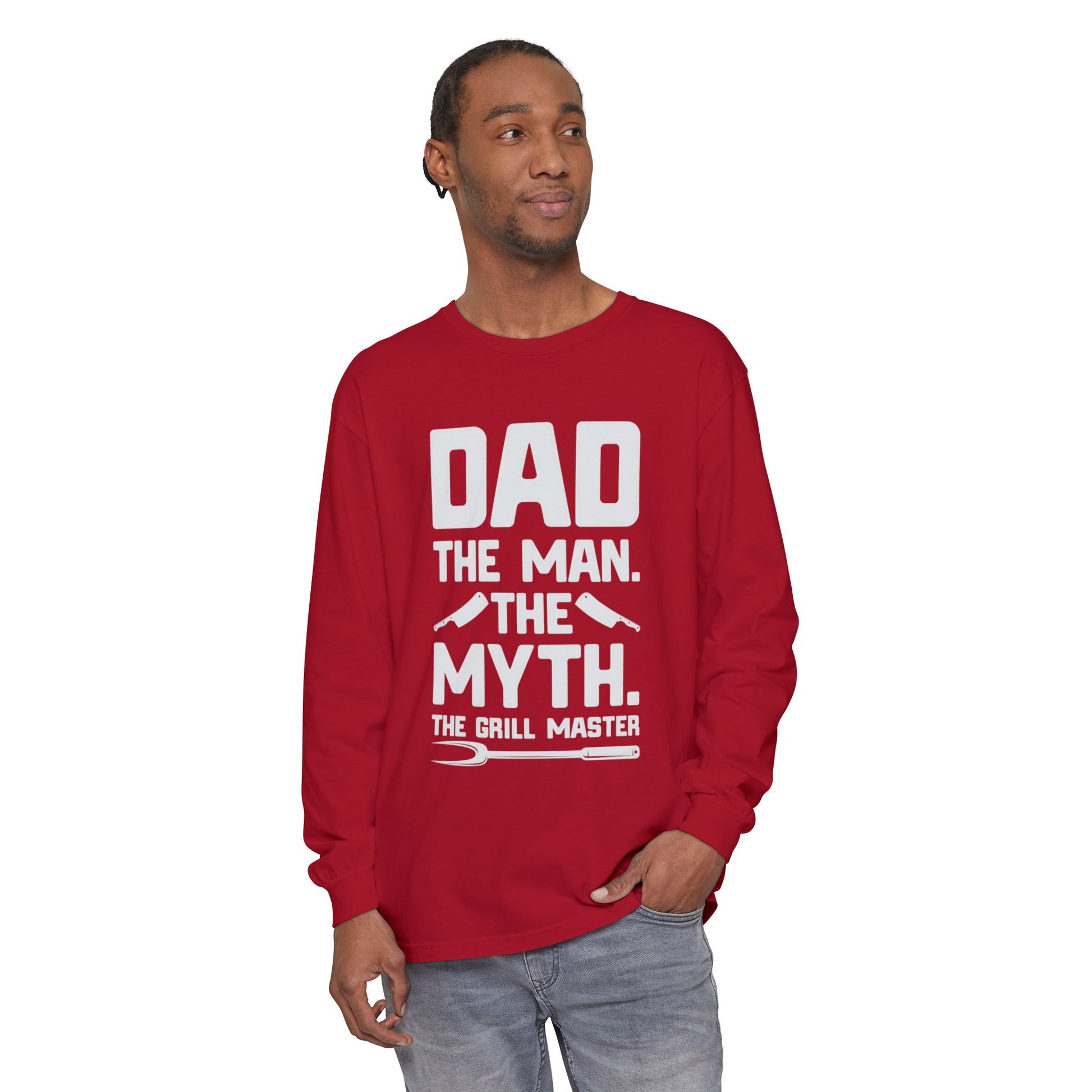 Dad The Man Myth Grill Master Long Sleeve T-Shirt