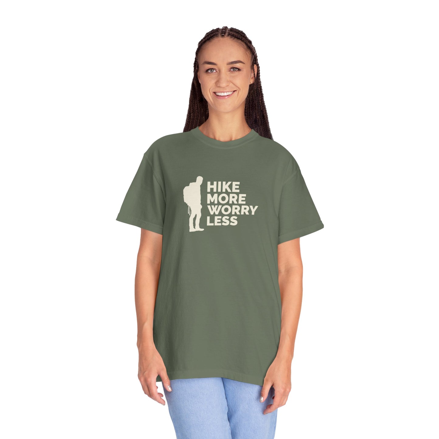 Hike More Worry Less Unisex Garment-Dyed T-shirt