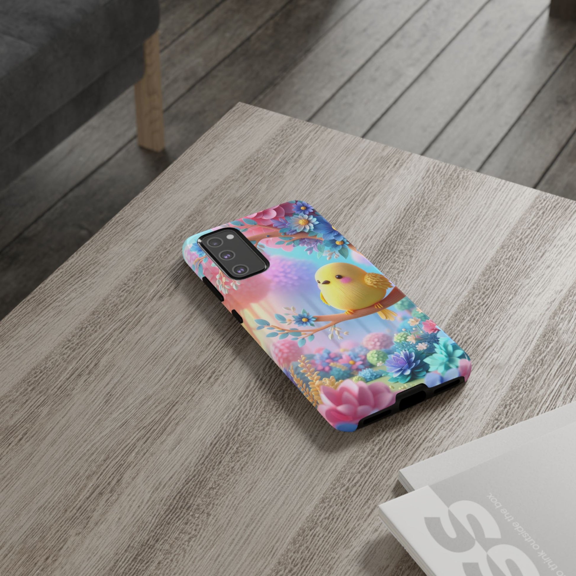 Colorful Bird Samsung Phone Case, Spring Vibe Mobile Shell