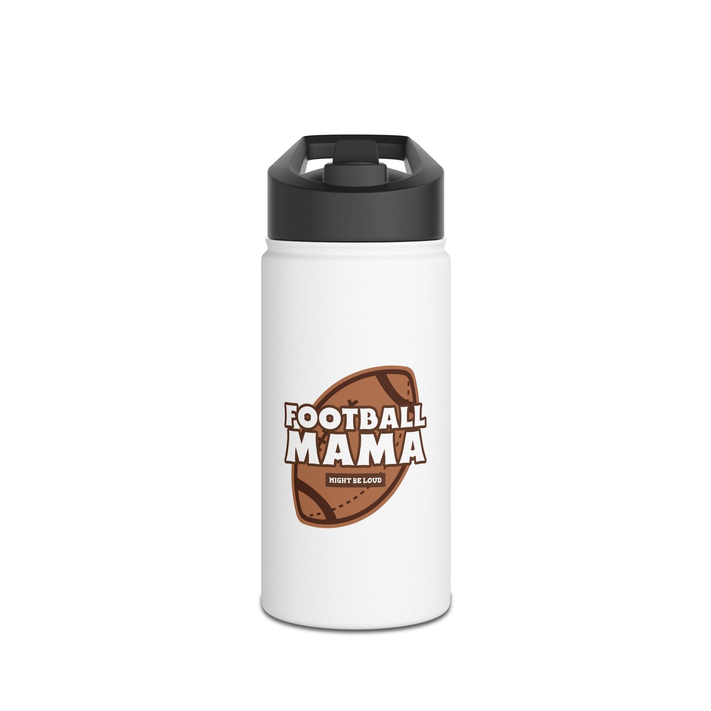 Football Mama Stainless Steel Water Bottle, Standard Lid