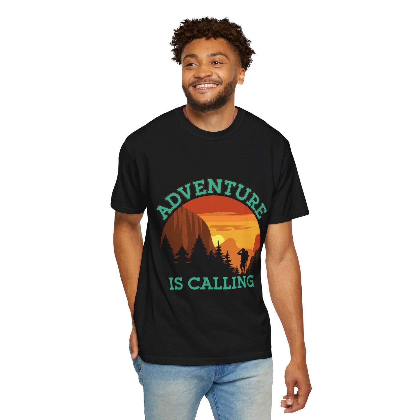 Adventure is Calling Unisex Garment-Dyed T-Shirt