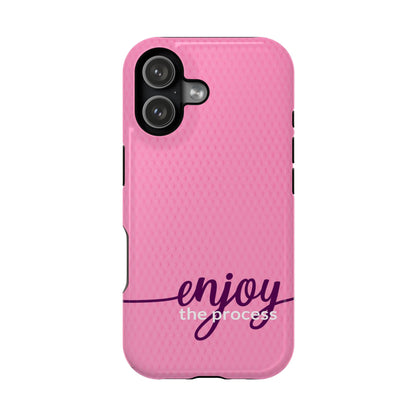 Enjoy the Process Magnetic Case - Motivational Pink Phone Cover for Women