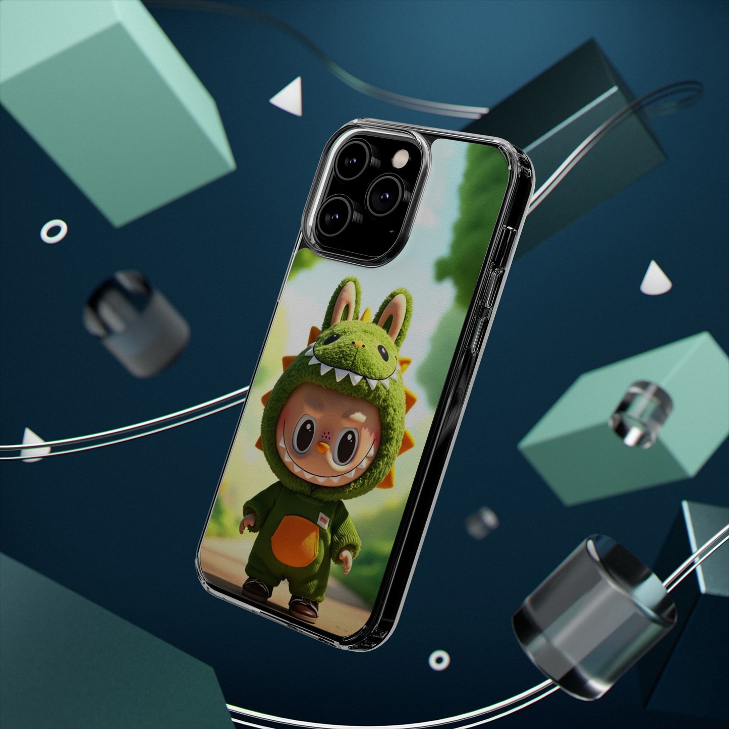 Copy of The Monsters Clear Case for iPhone Models – Playful Dinosaur Design