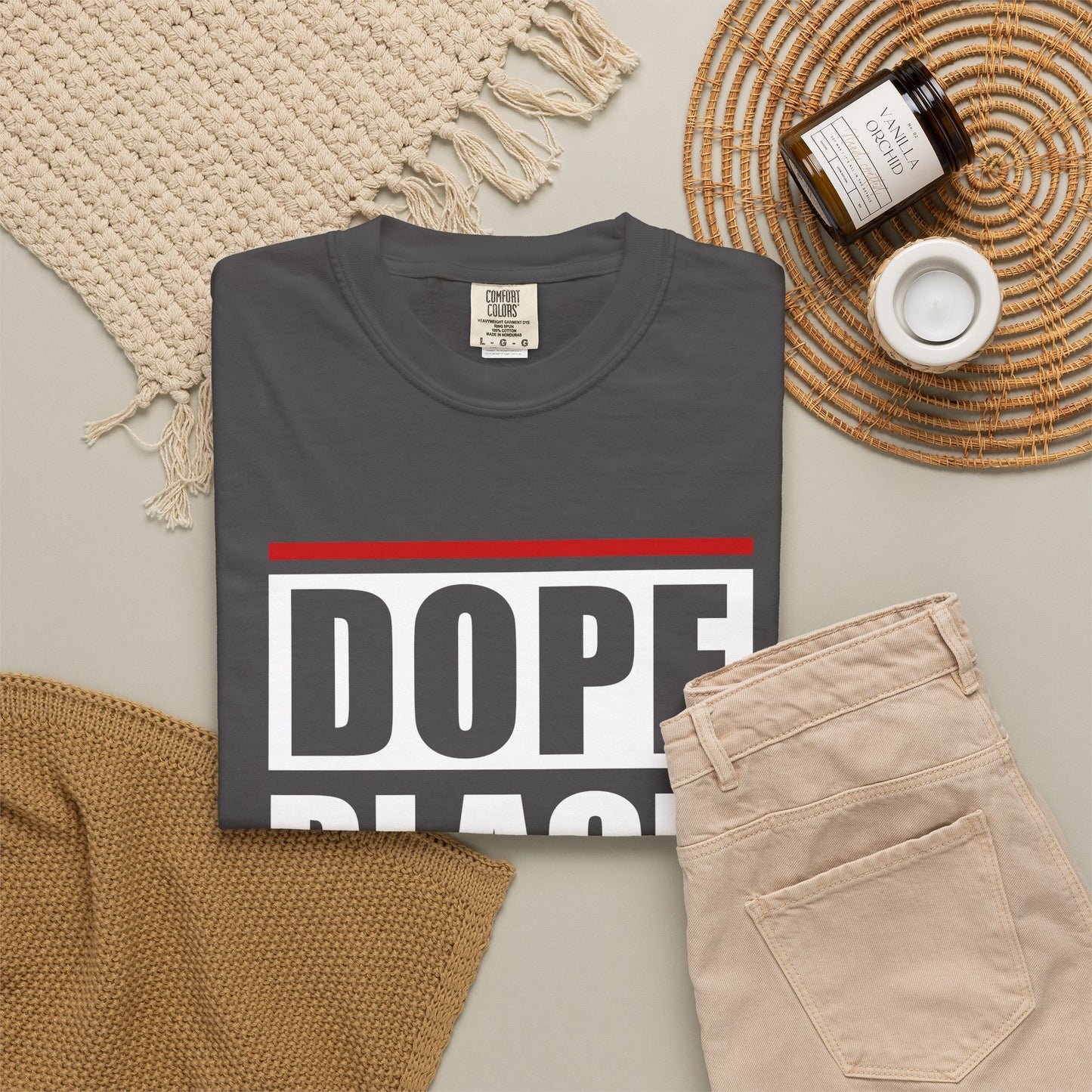 Dope Black Dad Garment-Dyed T-Shirt | Cool Dad Apparel