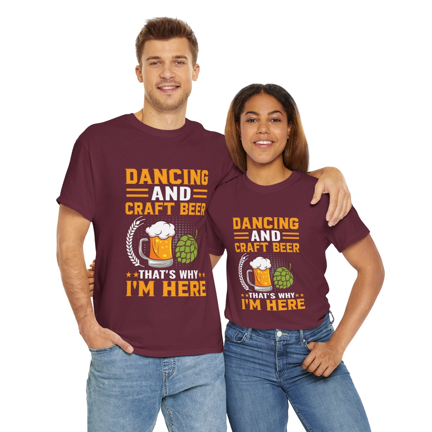 Funny Beer Slogan Tee, Dancing and Beer