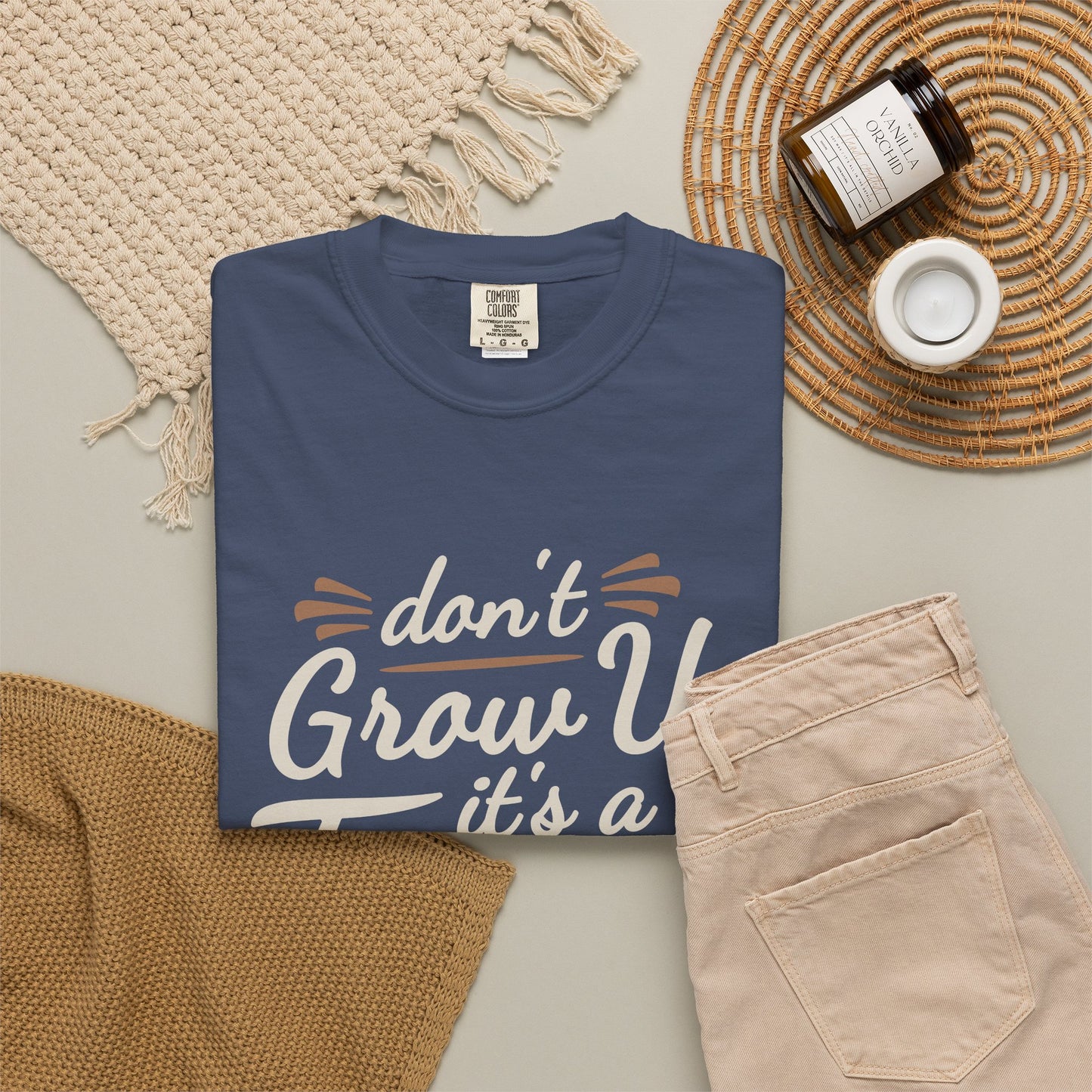 Don't Grow Up It's a Trap! Unisex Garment-Dyed T-Shirt - Fun & Casual Vibe