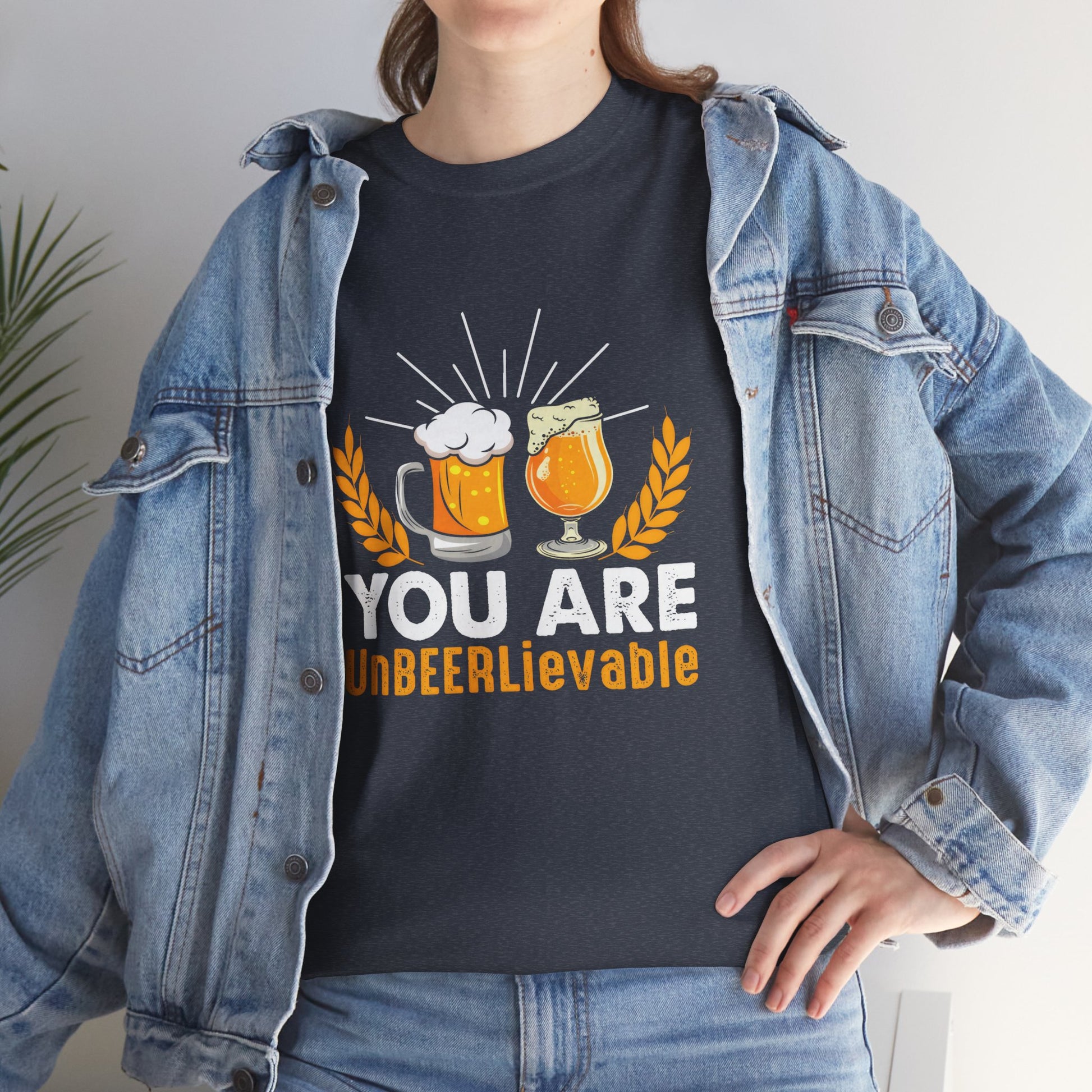 Funny Beer Slogan Tee, You Are UnBEERLievable