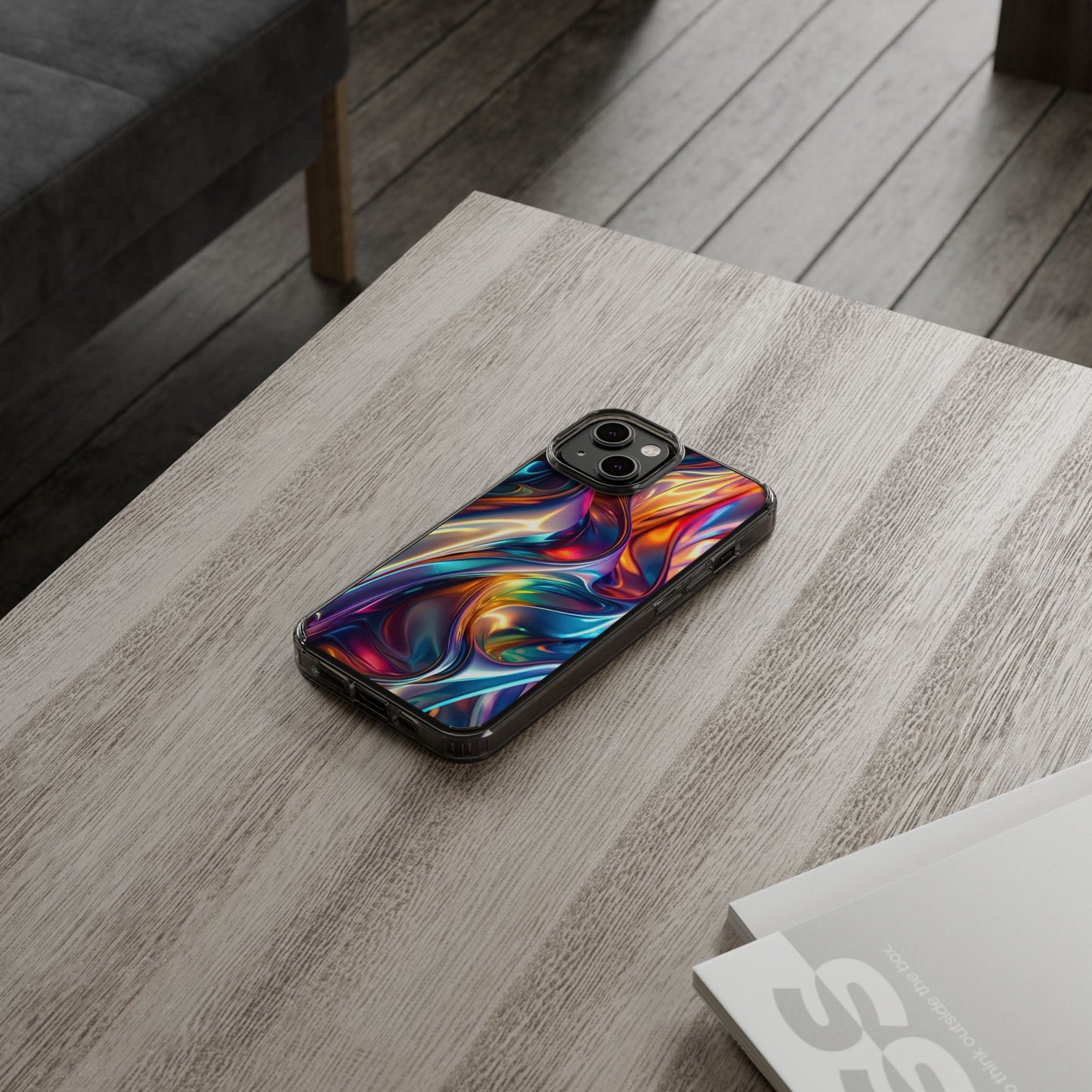 Colorful Clear Case for iPhone – Abstract Art Design