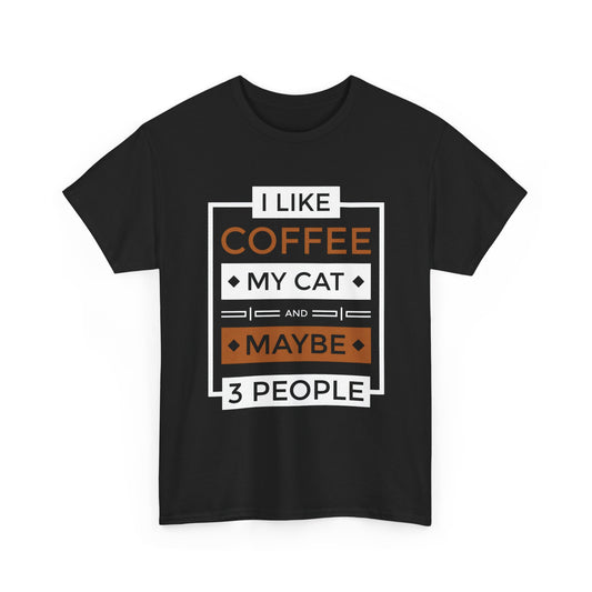 Coffee Cat Lover T-shirt, Funny Graphic Tee