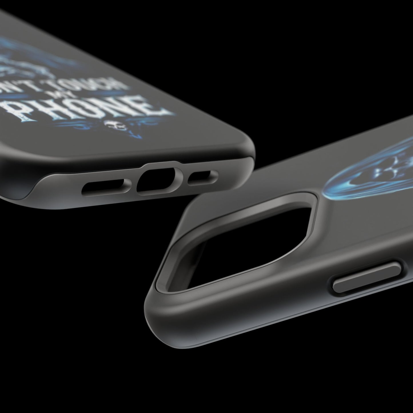 Gothic Magnetic iPhone Case: Don't Touch My Phone