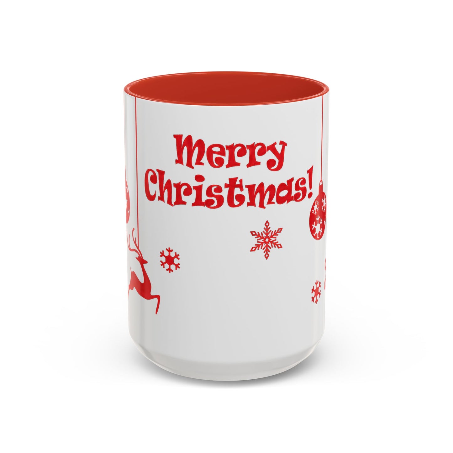 Merry Christmas Accent Coffee Mug (11, 15oz)