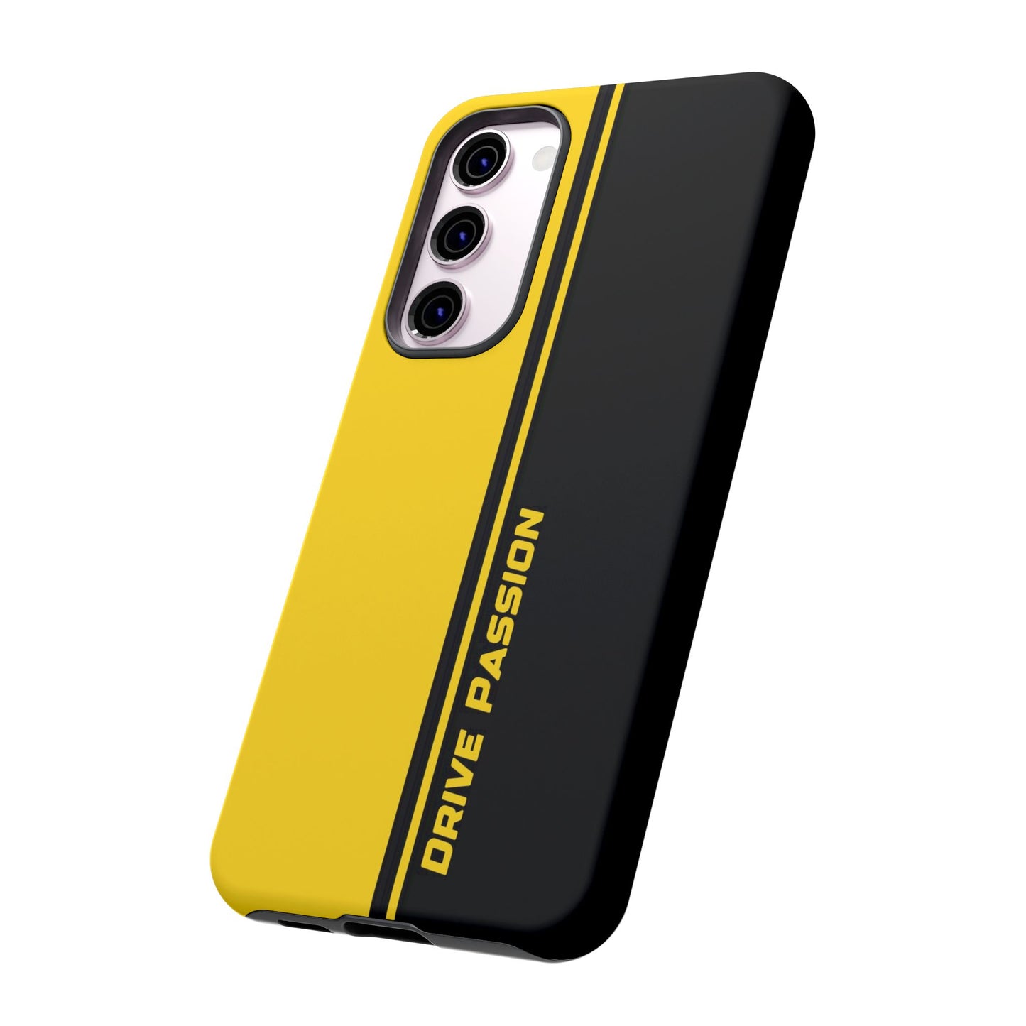 Drive Passion Tough Case – Bold Yellow & Black Design