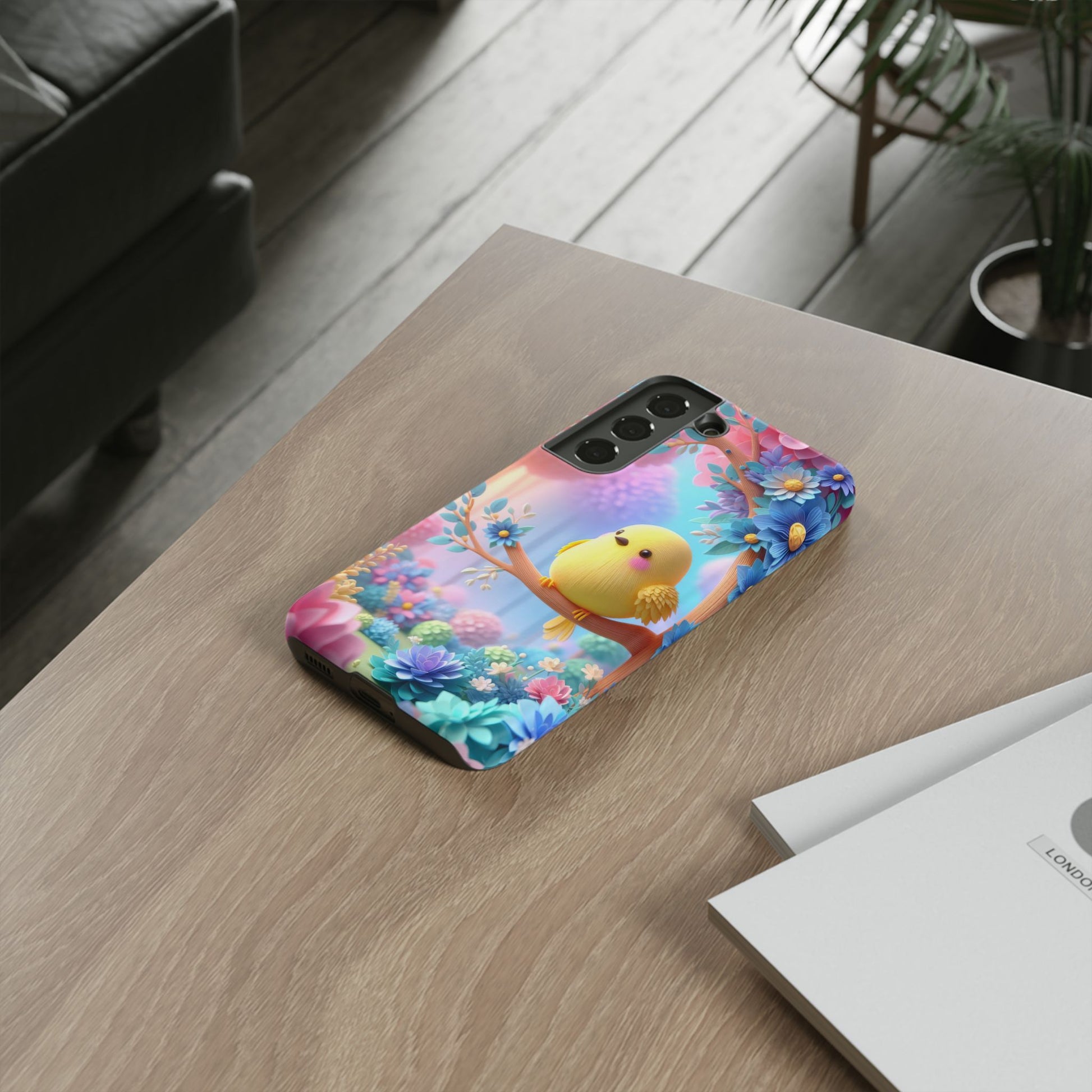 Colorful Bird Samsung Phone Case, Spring Vibe Mobile Shell