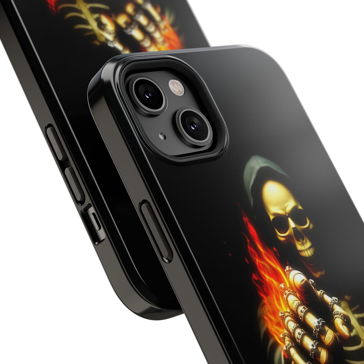 Skull Design Impact-Resistant iPhone Case, Don't Touch My Phone