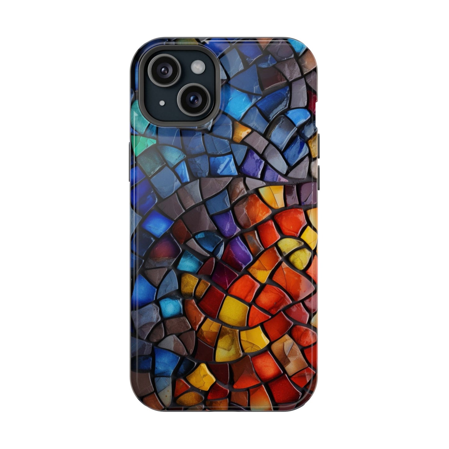 Stained Glass Impact-Resistant Phone Case, Colorful Phone Cover