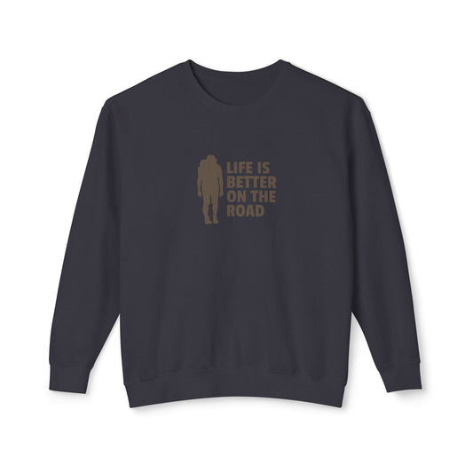 Life Is Better On The Road Unisex Lightweight Crewneck Sweatshirt